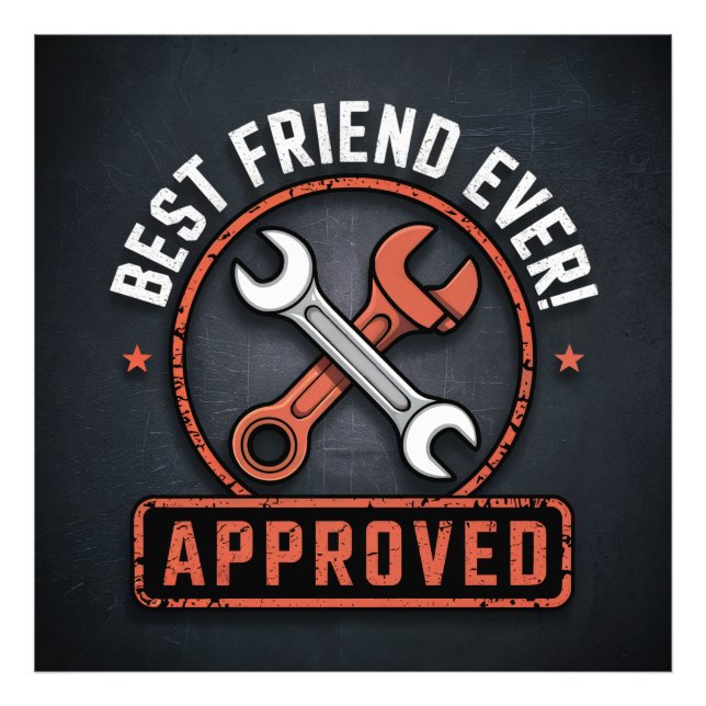 Best Friend Ever text design Photo Print (Front)
