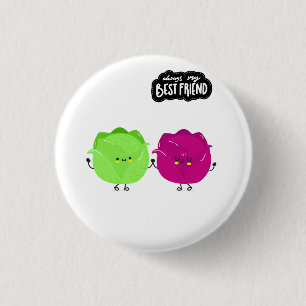 Best Friend Food Friendship 1 Inch Round Button