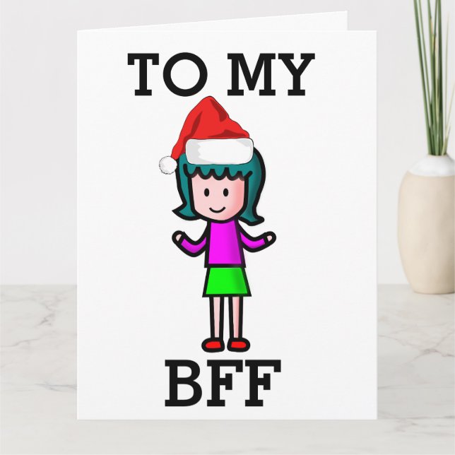 BEST FRIEND FOREVER BFF CHRISTMAS CARD (Front)