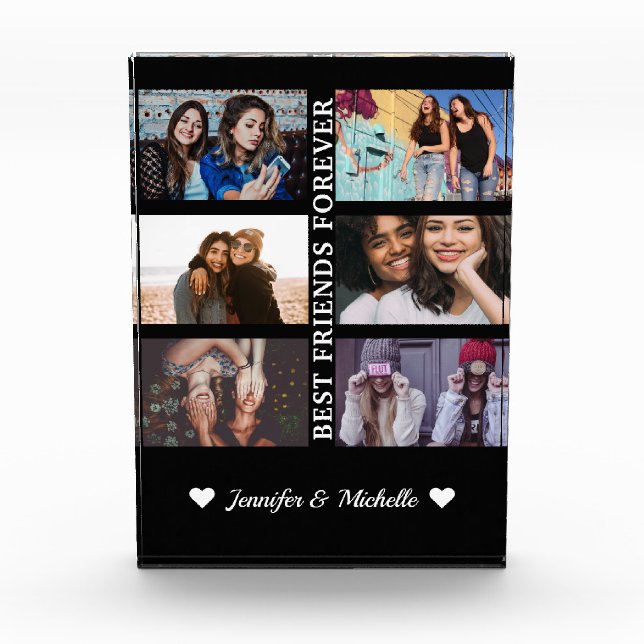 Best Friend Forever Custom 6 Photo collage & Name (Front)