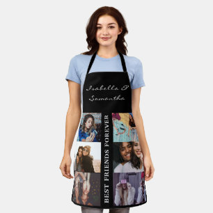 Best Friend Forever Custom 6 Photo collage & Name  Apron