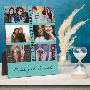 Best Friend Forever Custom 6 Photo collage & Name Plaque
