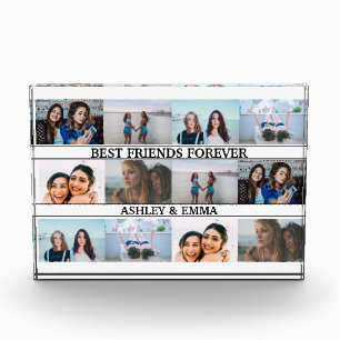 Best Friend Forever Custom Names 12 Photo Collage Block