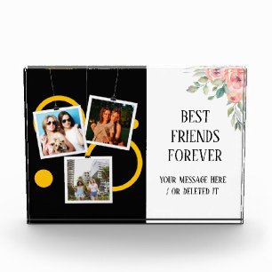 Best Friend Forever, personalized 3 Photo Collage