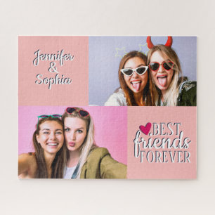 Best Friend forever two pictures template modern Jigsaw Puzzle