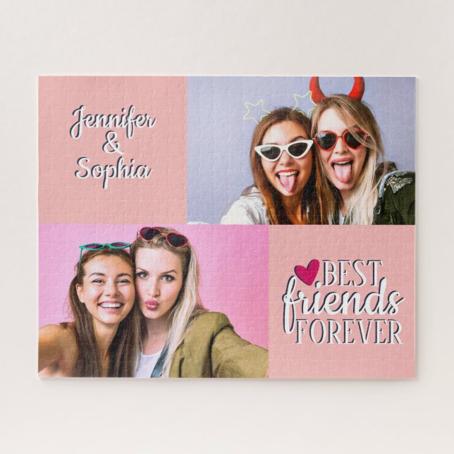 Best Friend forever two pictures template modern Jigsaw Puzzle (Horizontal)