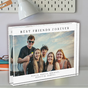 Best friend forever typography names  photo block