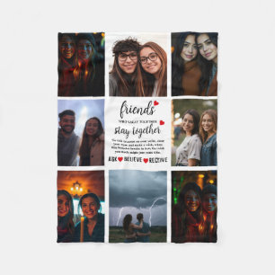 Best Friend Friendship Day Photo Fleece Blanket