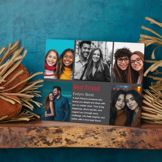 Best Friend Friendship Day Photo Plaque (Side)