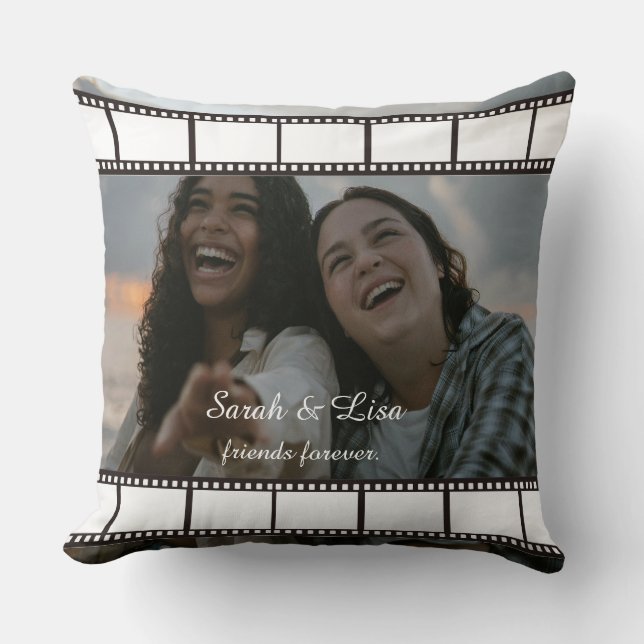 Best Friend Friendship Throw Pillow (Front)