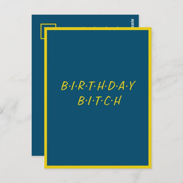 Best friend fun HAPPY BIRTHDAY simple custom Postcard (Front/Back)