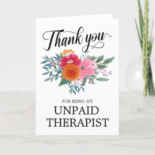 Best Friend Funny Floral Thank You Holiday Card