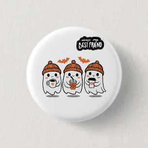 Best Friend Ghosts 1 Inch Round Button