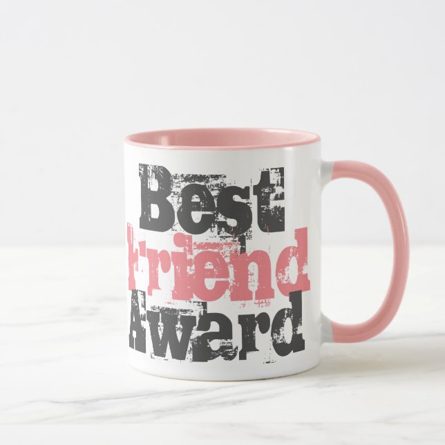 Best Friend Gift in Pink and Grey Mug (Right)