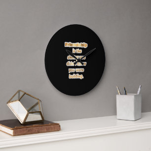 Best Friend Gift Quote Large Clock