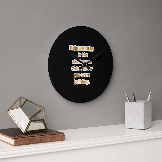 Best Friend Gift Quote  Large Clock (Office)