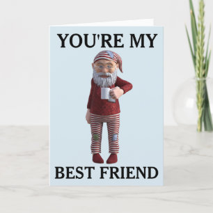 BEST FRIEND GNOME ELF BIRTHDAY CARD