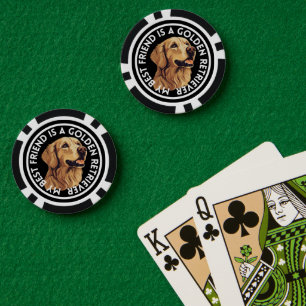 Best Friend Golden Retriever Poker Chips
