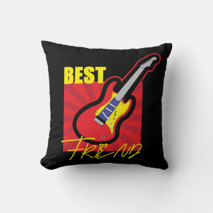Best Friend Guitar Throw Pillow