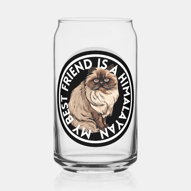 Best Friend Himalayan Cat Can Glass (Front)