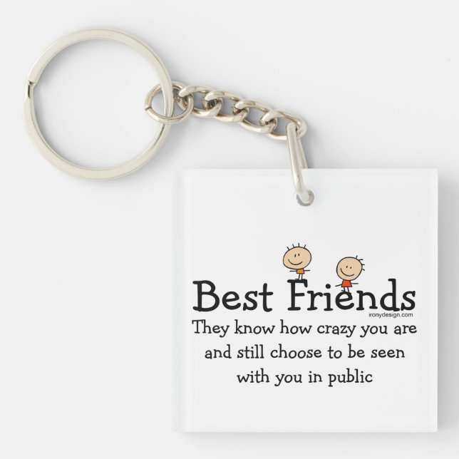 Best Friend Knows Keychain (Front)