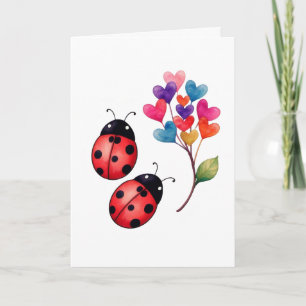 Best Friend Ladybug Friendship wife mom sis granny Thank You Card