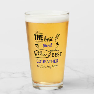 Best Friend Makes BEST GODFATHER - Personalized Glass