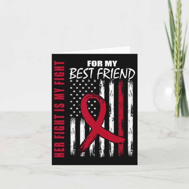 Best Friend Multiple Myeloma Awareness American Fl Card (Front)