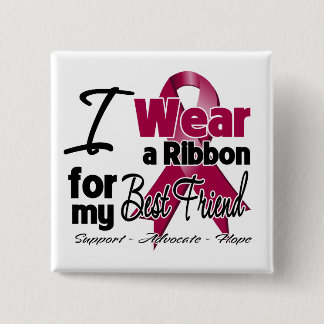 Best Friend - Multiple Myeloma Ribbon 2 Inch Square Button