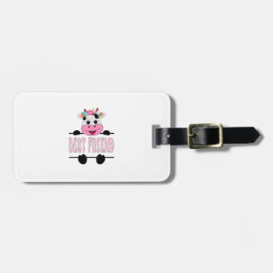 Best Friend Of The Birthday Girl Cow Friend Family Luggage Tag