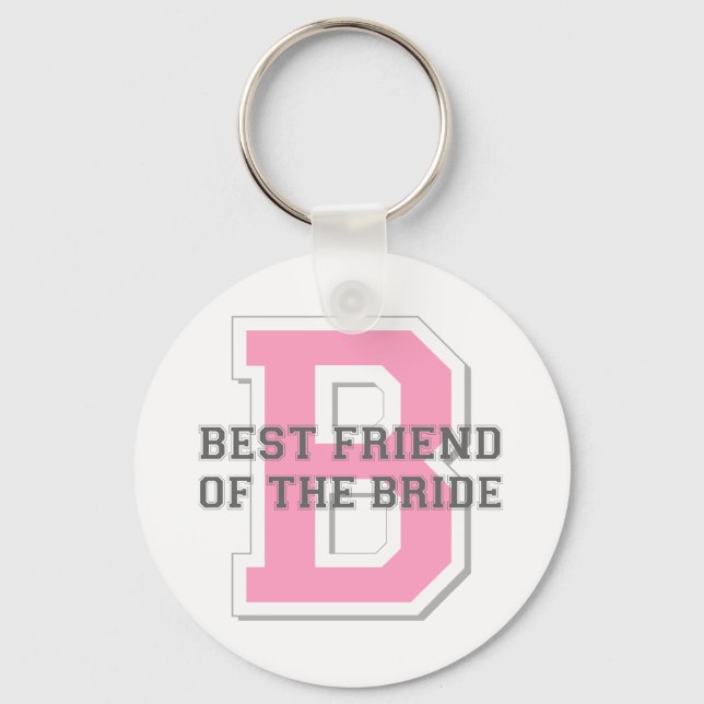 Best Friend of the Bride Cheer Keychain (Front)