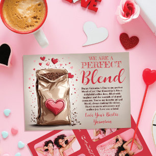 Best Friend Perfect Blend 4 Photo Galentine's Day Holiday Card