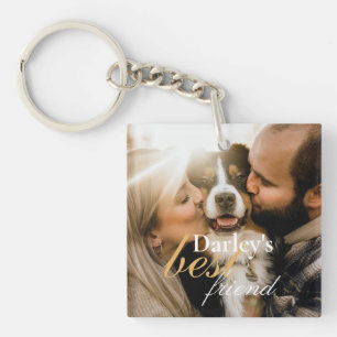 Best Friend Pet Cute Photo Family Modern Keychain