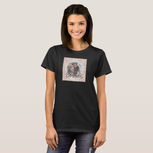 Best Friend Pink Glitter Bestie Photo Keepsake T-Shirt
