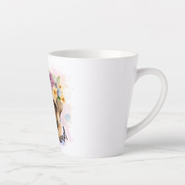 Best friend pug for dogs and pugs lover latte mug (Right)