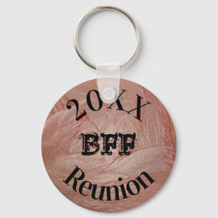 Best Friend Reunion Girly Pastel Pink Girl Event Keychain