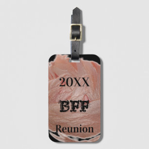 Best Friend Reunion Trip Girl Event Pastel Pink Luggage Tag