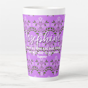 Best Friend Saying Astor Bouquet Lavender Latte Mug