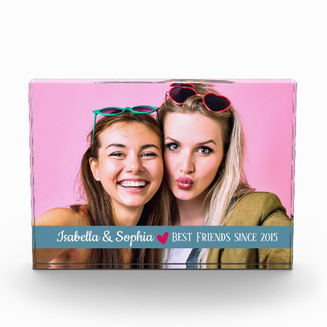 Best Friend Since modern custom photo template BFF (Front)