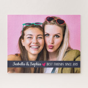 Best Friend Since modern custom photo template BFF Jigsaw Puzzle