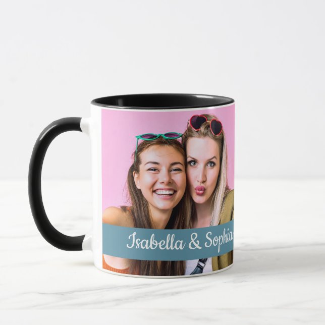 Best Friend Since modern two pictures template BFF Mug (Left)
