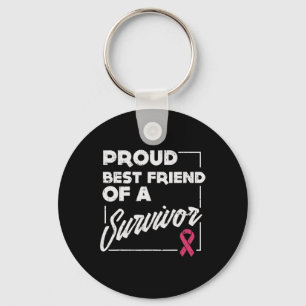 Best Friend Survivor Breast Cancer Support Gift Keychain