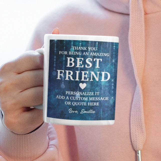Best Friend Thank You Heartfelt Message Custom Coffee Mug (Best Friend Thank You Heartfelt Message Custom Coffee Mug
)