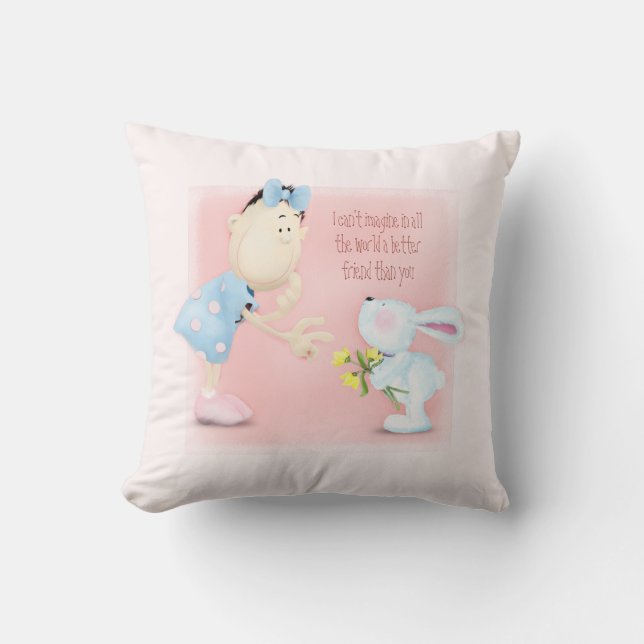 Best Friend Throw Pillow (Front)