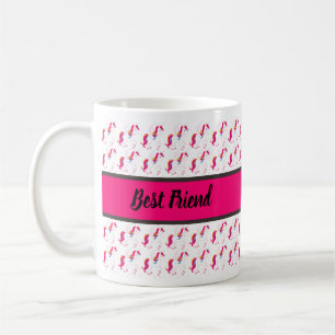 Best Friend Unicorn Pattern with Name Coffee Mug