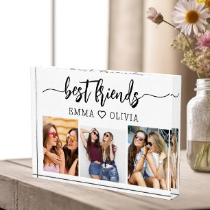 Best Friends 3 Photo Collage Keepsake Block