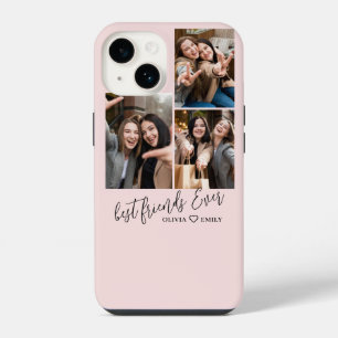 Best Friends 3 Photo Collage Keepsake Blush Pink iPhone 14 Case