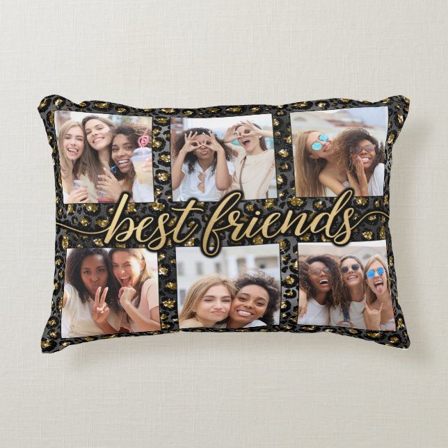 Best Friends 6 Photo Collage Coussin (Devant)