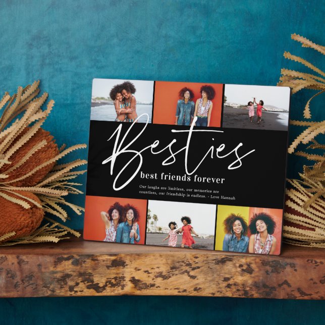 Best Friends | 6 Photo Collage Gift Plaque (Side)