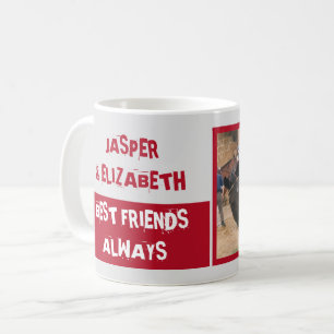 Best friends always me and my horse grey red  coffee mug